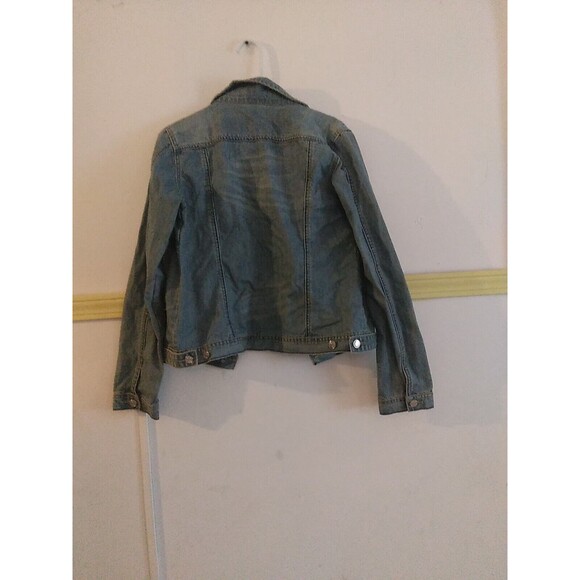 Sharewin Women’s Light Blue Button Front Denim Jean Jacket Size L - Picture 2 of 8